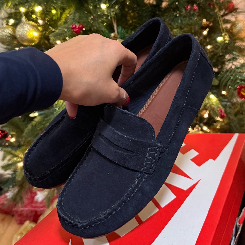 Zara Men's Navy Loafers